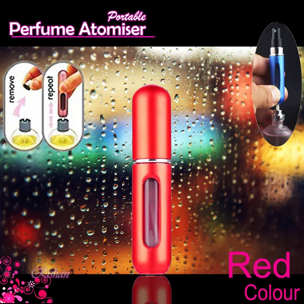 5ML Perfume Travel Refillable Mini Bottle Refillable Portable Perfume Atomizer Mini Perfume Aerosol for Trip Fragrance Empty Spray Bottle Scent Pump Case (Purple)