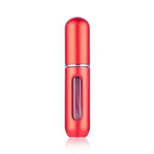 5ML Perfume Travel Refillable Mini Bottle Refillable Portable Perfume Atomizer Mini Perfume Aerosol for Trip Fragrance Empty Spray Bottle Scent Pump Case (Red)