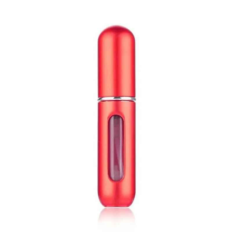 5ML Perfume Travel Refillable Mini Bottle Refillable Portable Perfume Atomizer Mini Perfume Aerosol for Trip Fragrance Empty Spray Bottle Scent Pump Case (Red)