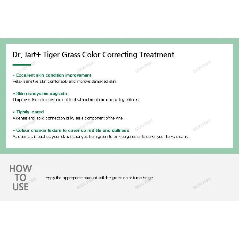 Dr.Jart  Cicapair Tiger Grass Color Correcting Treatment SPF22 / PA   50ml