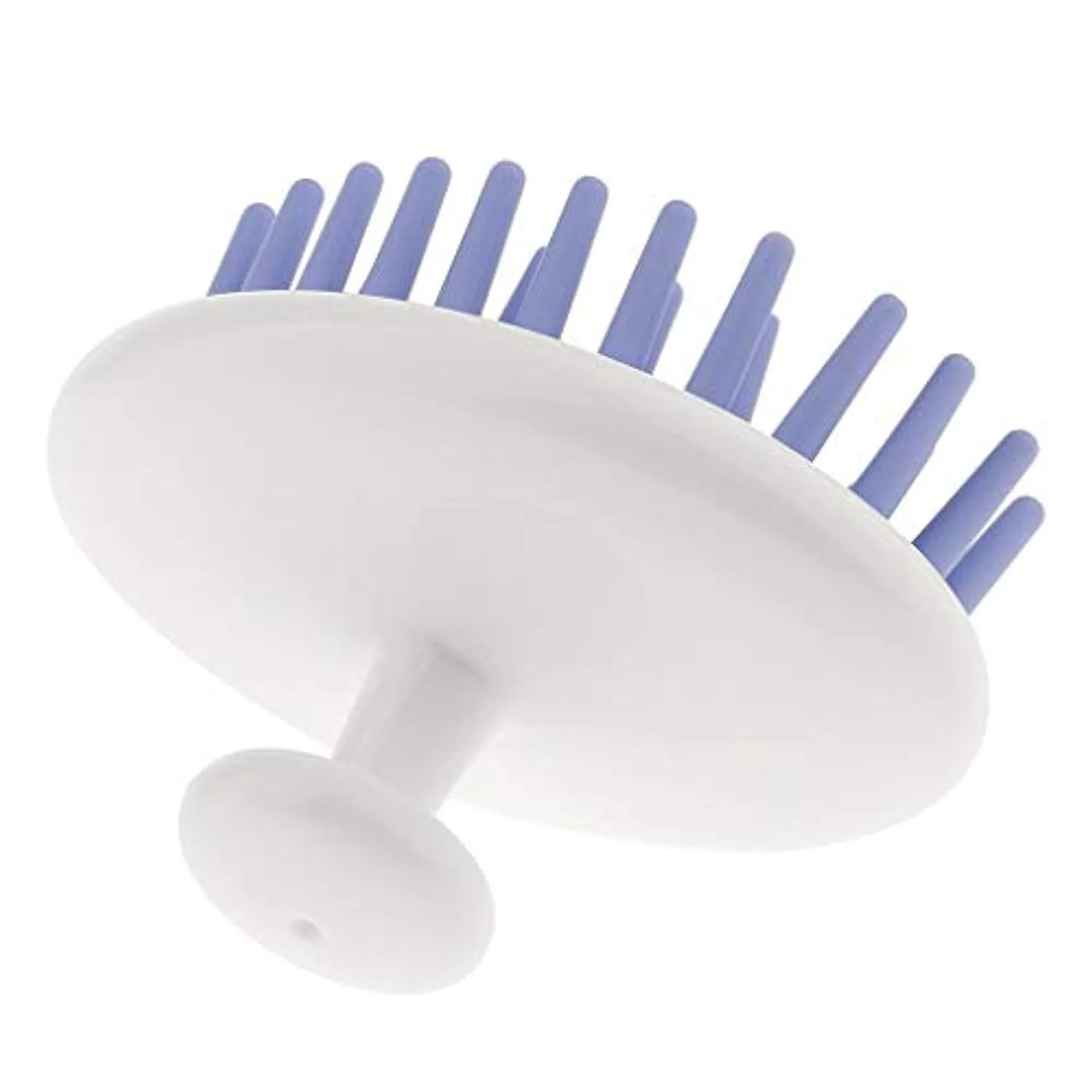 Electomania Comfortable Silicone Body Washing Hair Shampoo Scalp Massage Brush Comb Conditioner Clean Head Salon - Purple White
