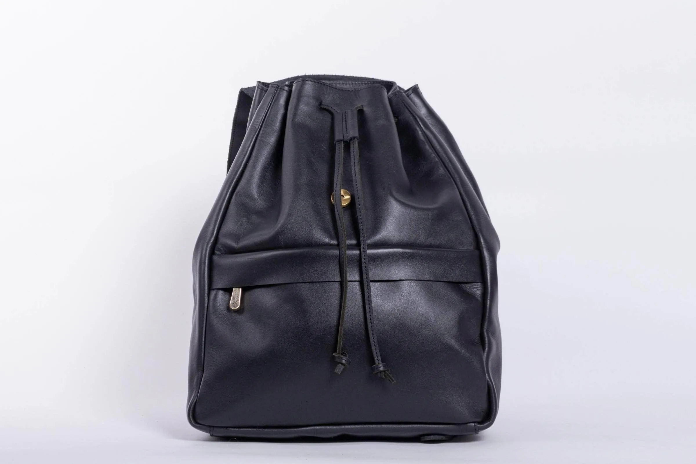 Enku Leather Backpack - Black