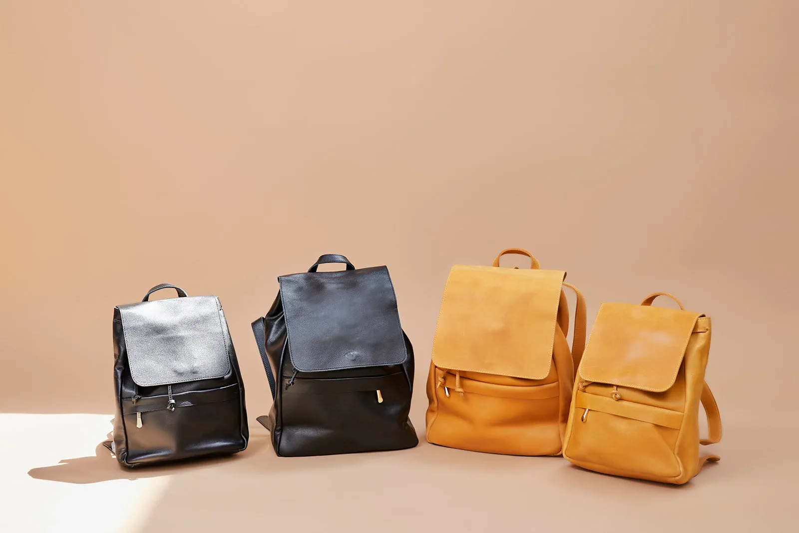 Enku Leather Backpack - Black