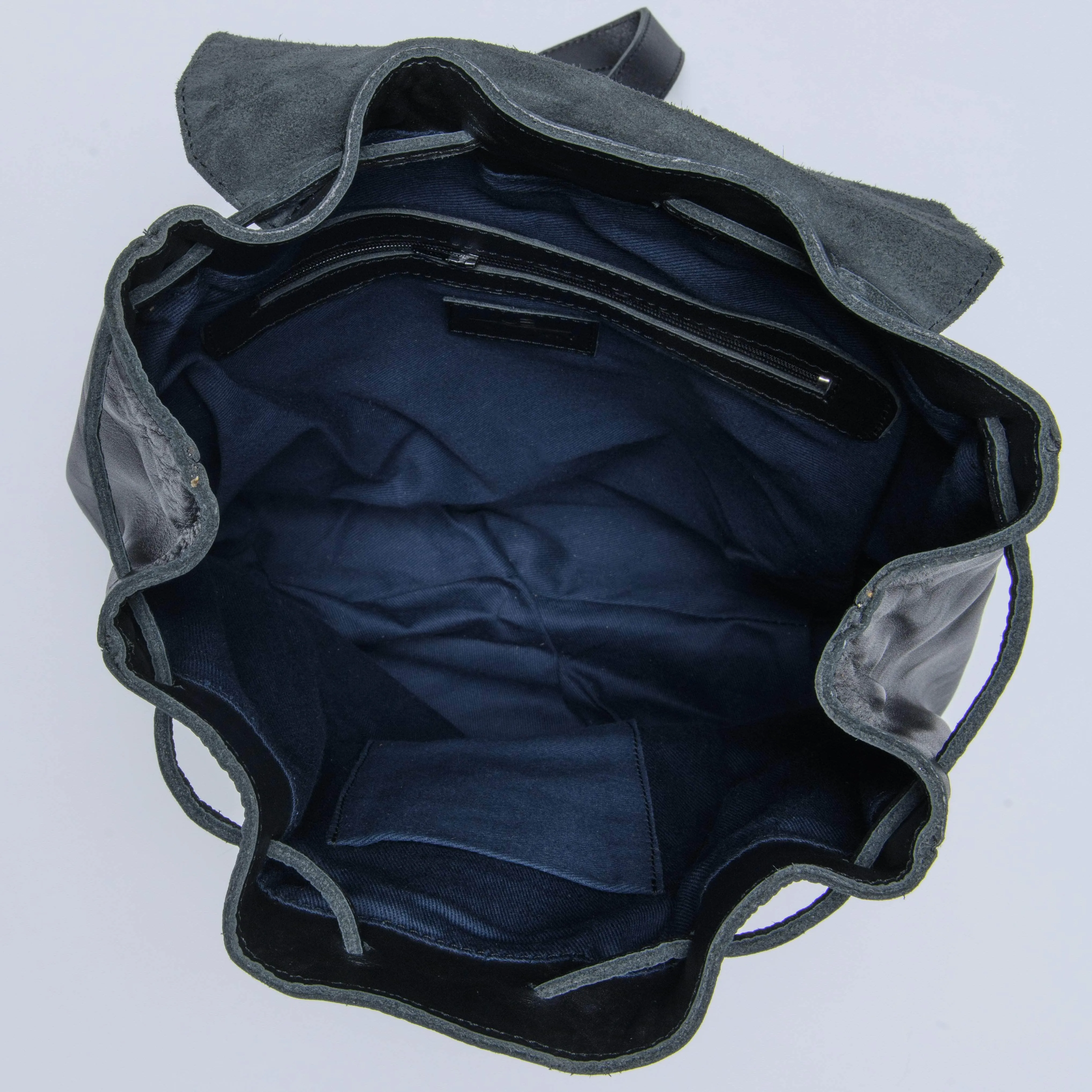 Enku Leather Backpack - Black