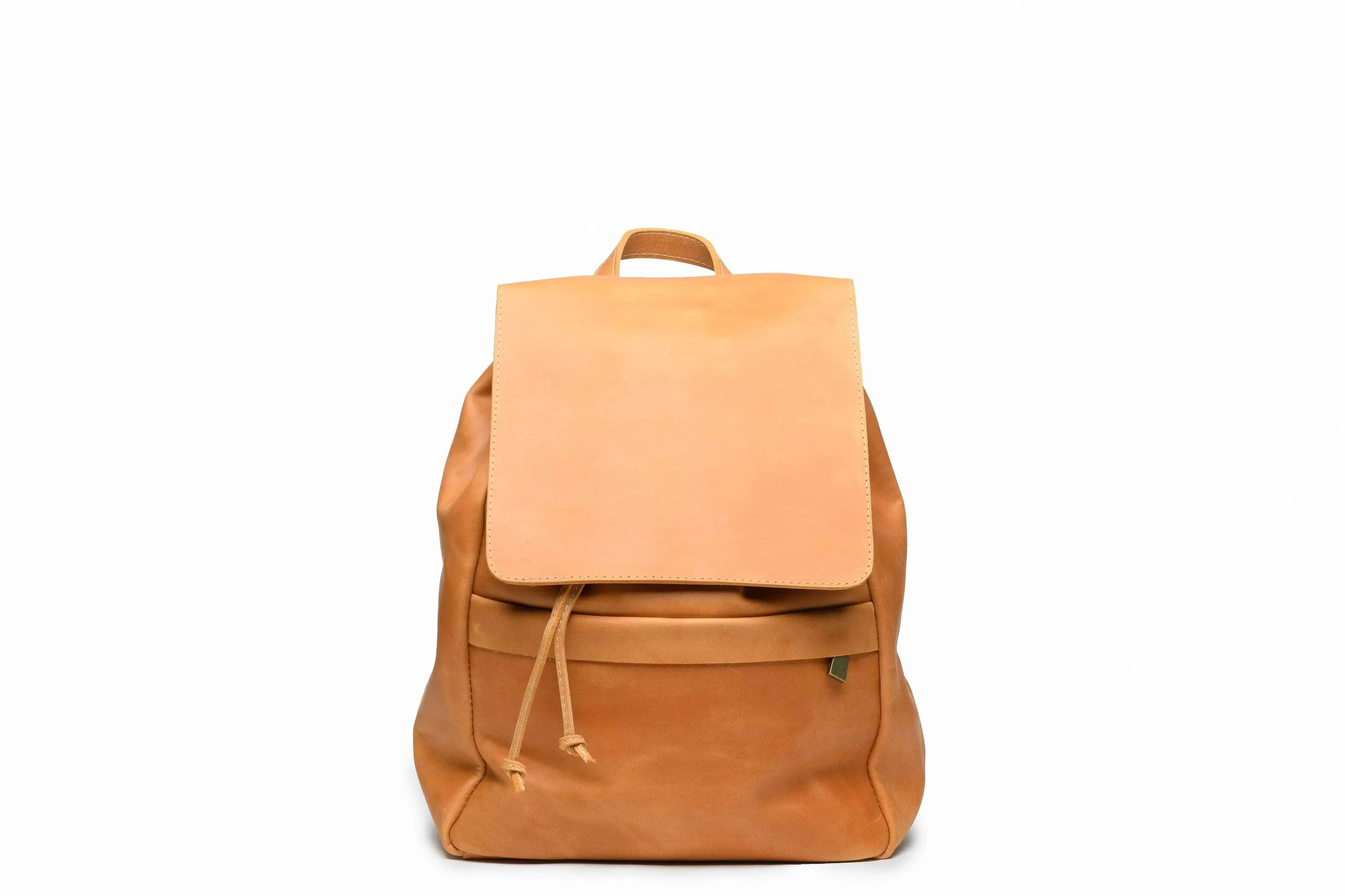 Enku Leather Backpack - Walnut