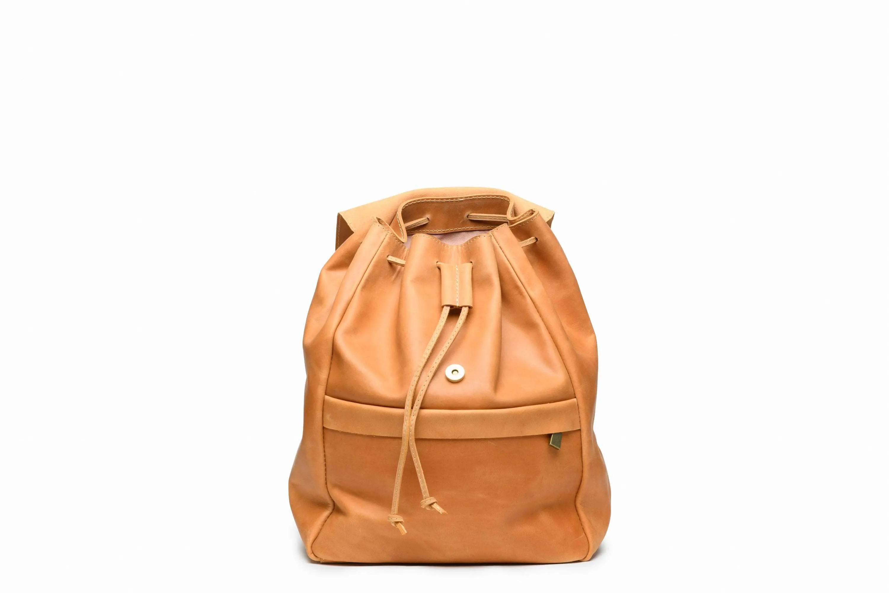 Enku Leather Backpack - Walnut