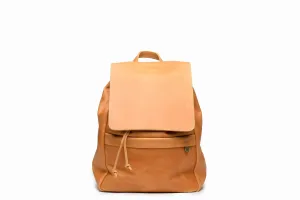 Enku Leather Backpack - Walnut