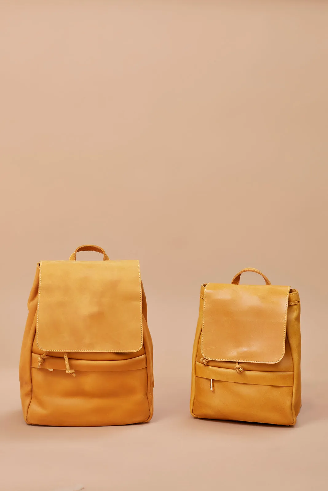 Enku Leather Backpack - Walnut