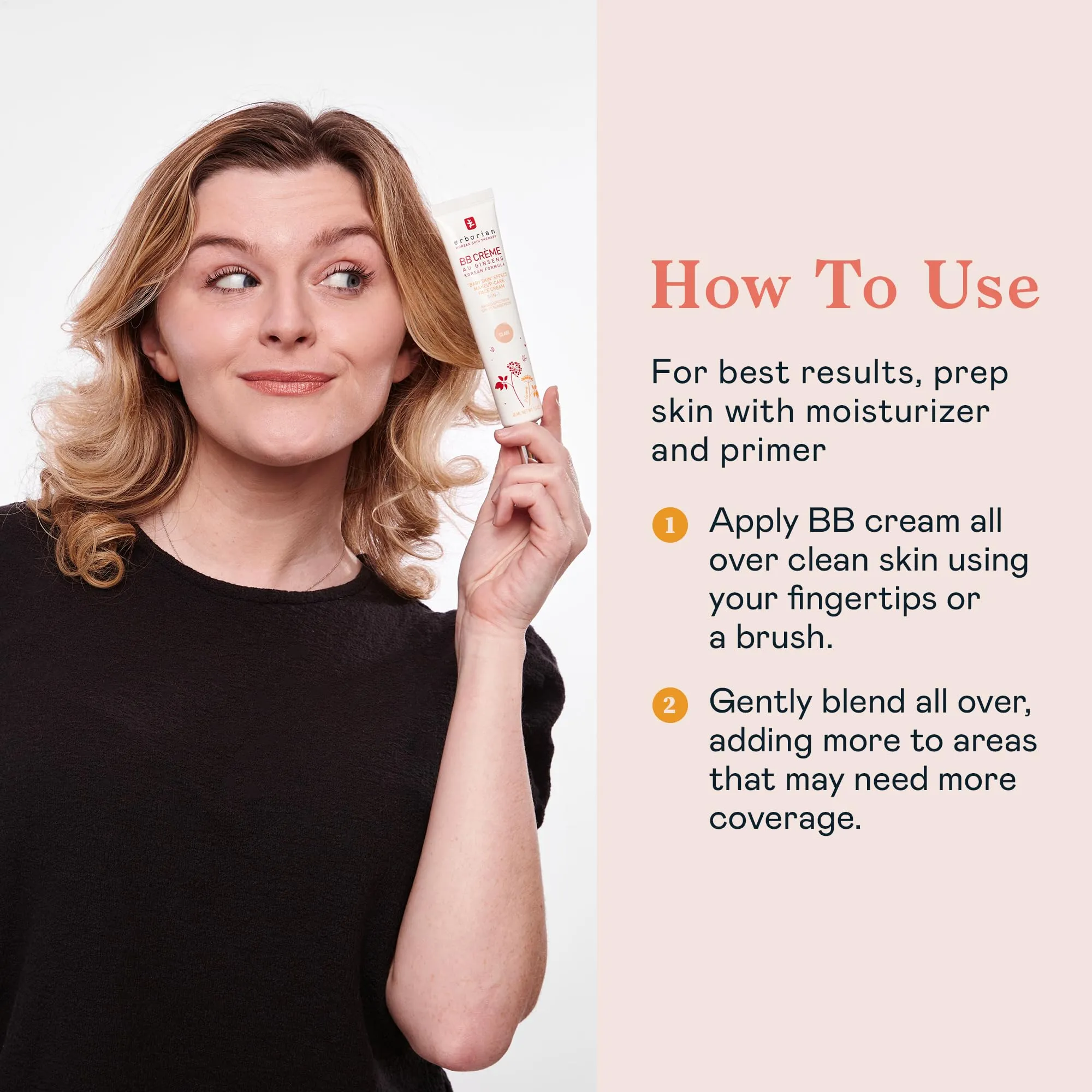 Erborian BB Cream with Ginseng, Fair (Clair) - Lightweight Buildable Coverage with SPF 20 & Ultra-Soft Matte Finish Minimizes Pores & Imperfections - Korean Face Skincare - 1.5 Oz