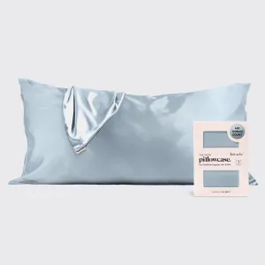 Kitsch Satin Pillowcase King - Haze Blue