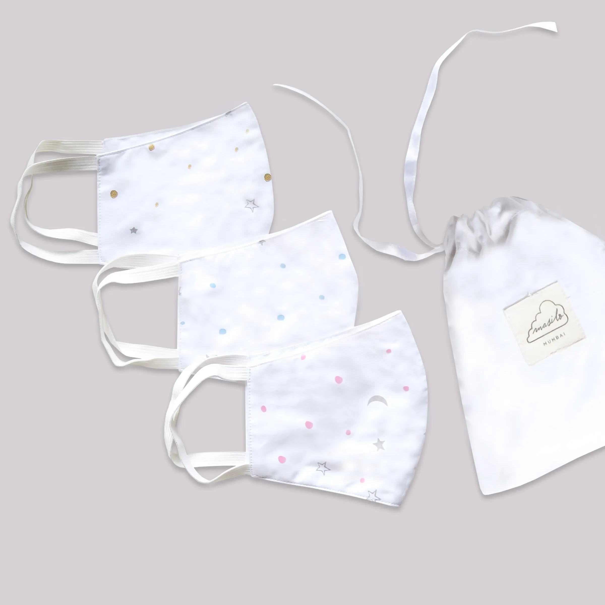 Masilo Face Mask Set of 3  Stars (Kids)
