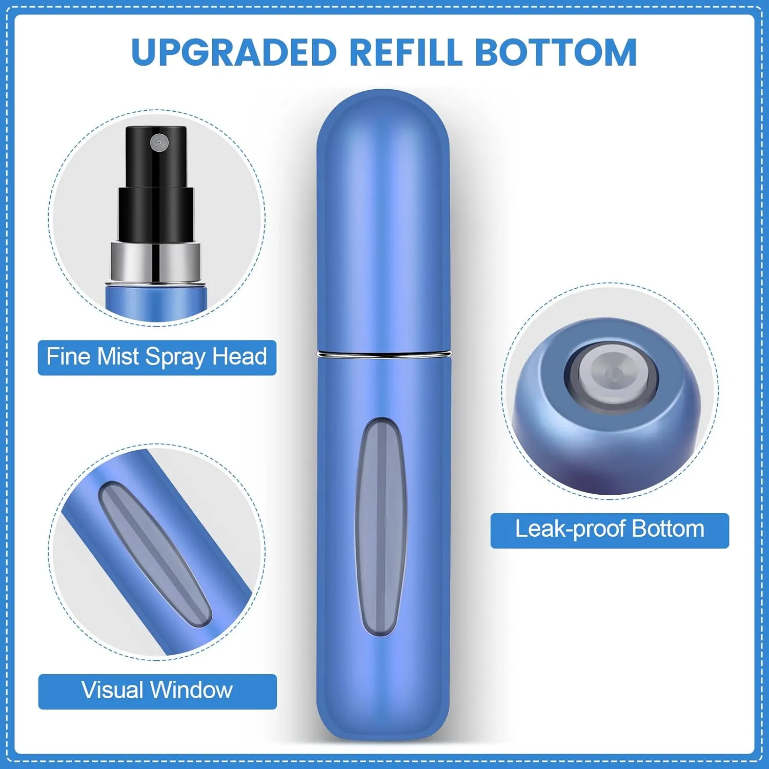 Portable Mini Refillable Perfume Bottle Spray Scent Pump Atomizer Bottles ( Pack of 10 )