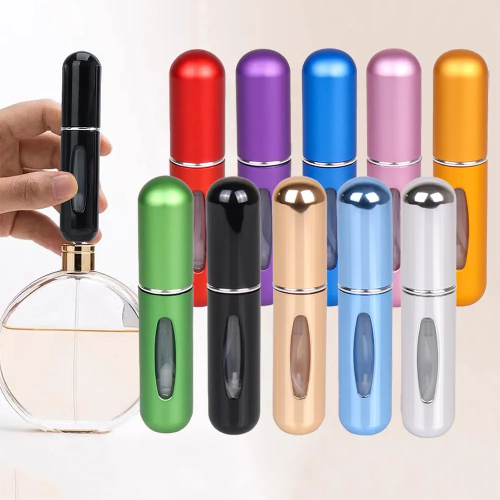 Portable Mini Refillable Perfume Bottle Spray Scent Pump Atomizer Bottles ( Pack of 10 )