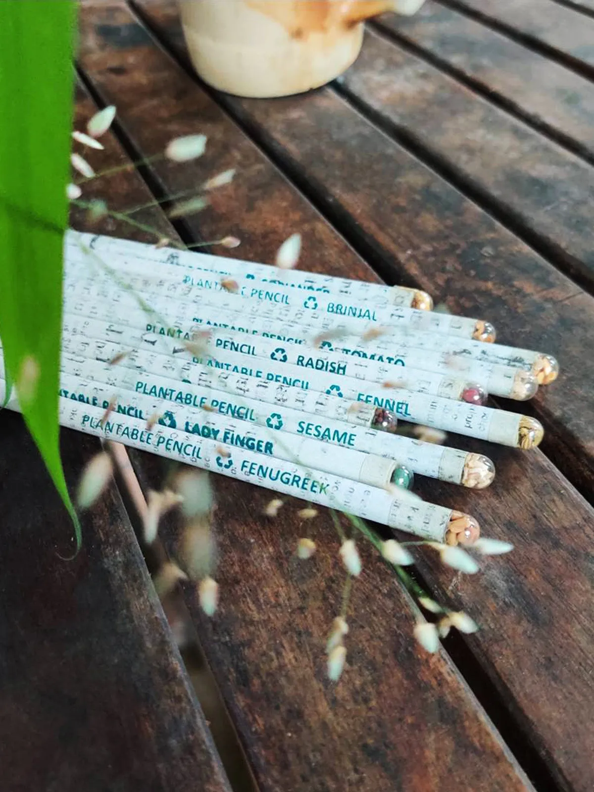 Recycled Newspaper Plantable Seed Color Pencils -Pack Of 20