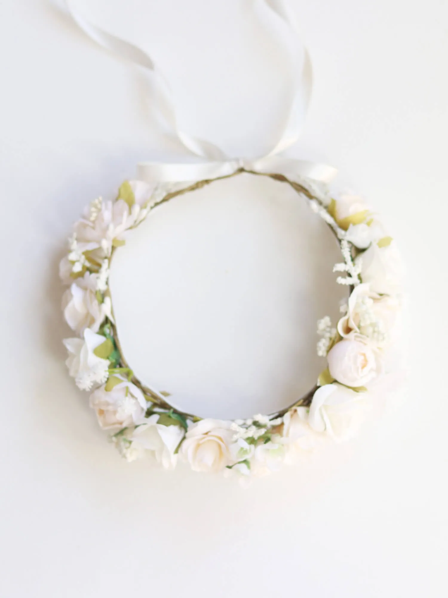 Rose flower crown - cream