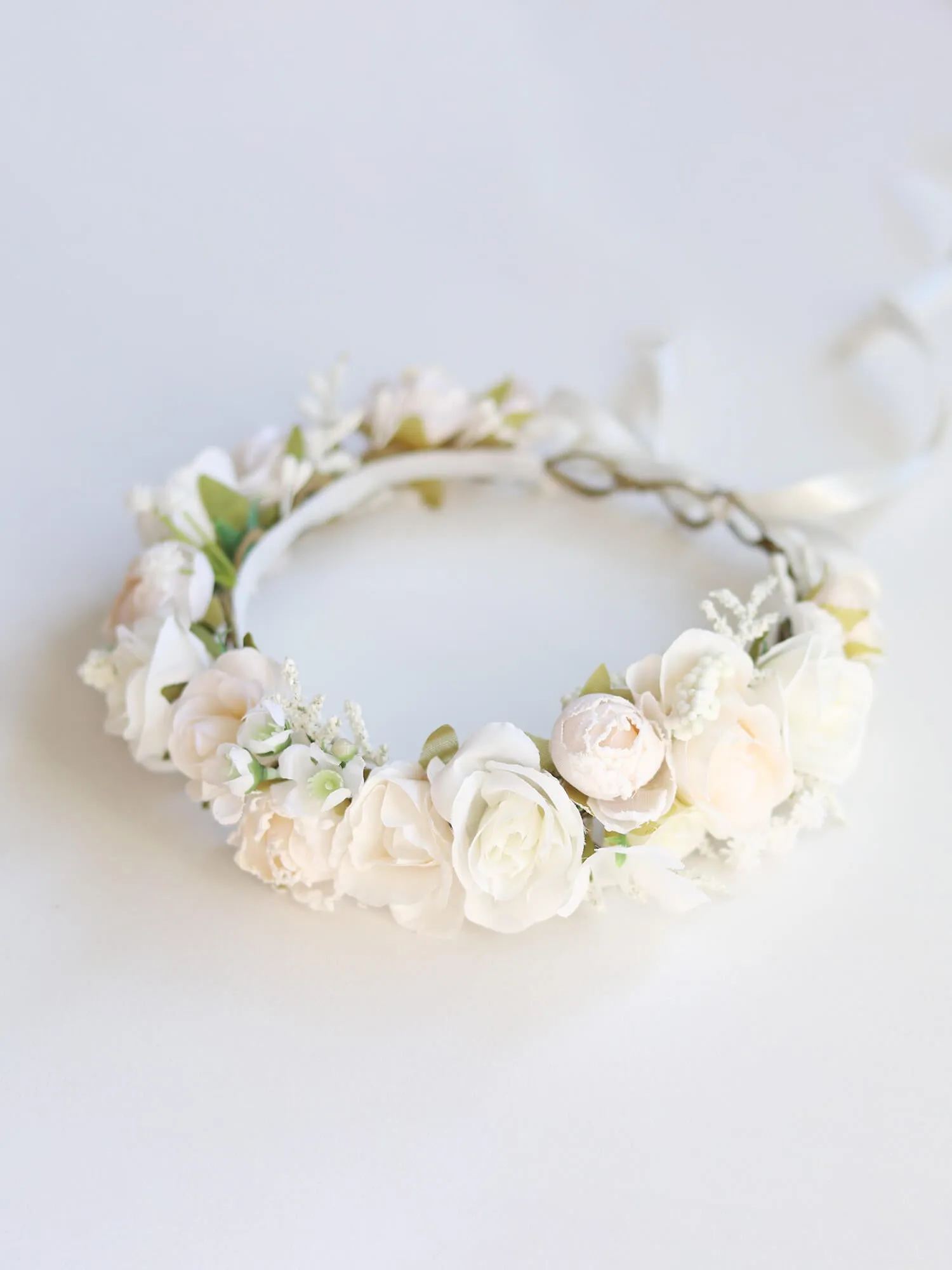 Rose flower crown - cream