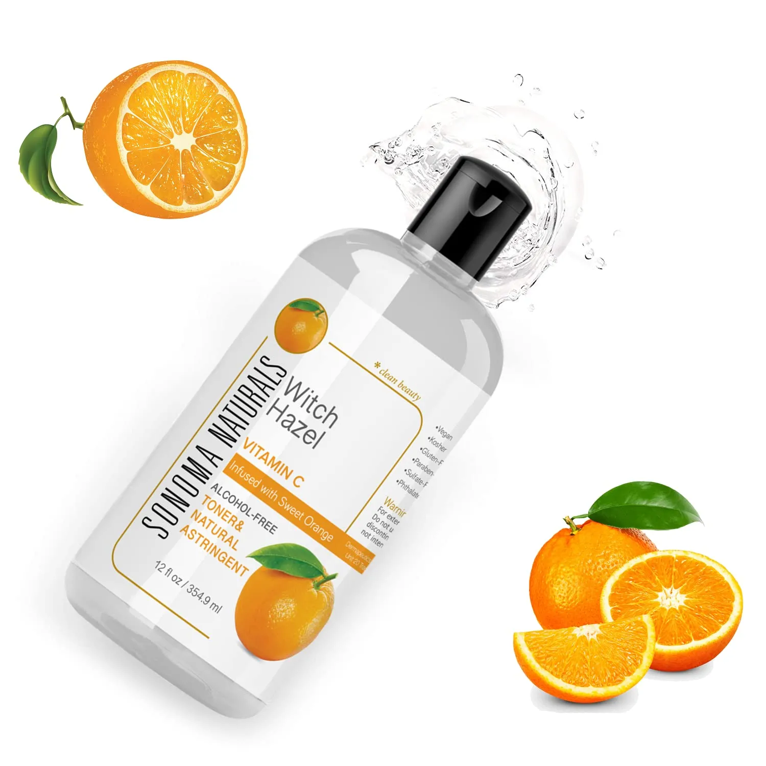 Sonoma Naturals Alcohol Free Witch Hazel with Sweet Orange 12oz